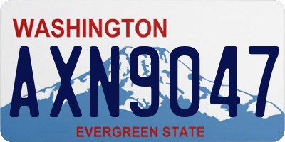 WA license plate AXN9047