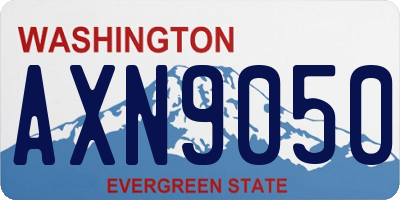 WA license plate AXN9050