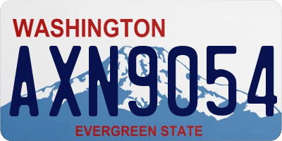 WA license plate AXN9054