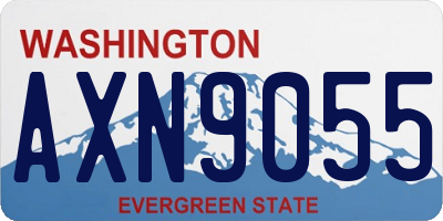 WA license plate AXN9055