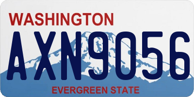 WA license plate AXN9056