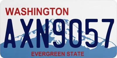WA license plate AXN9057