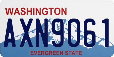 WA license plate AXN9061