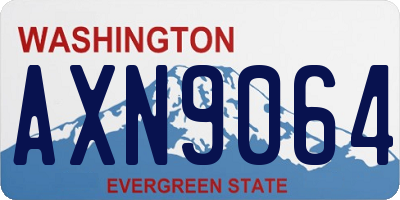 WA license plate AXN9064