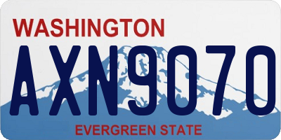 WA license plate AXN9070