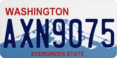 WA license plate AXN9075
