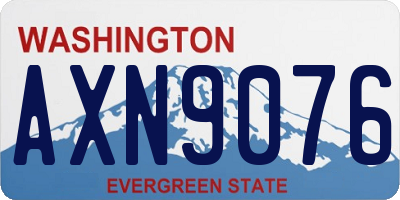 WA license plate AXN9076