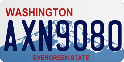 WA license plate AXN9080