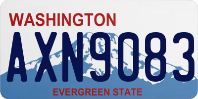 WA license plate AXN9083
