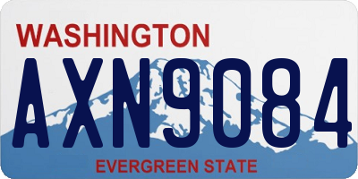 WA license plate AXN9084