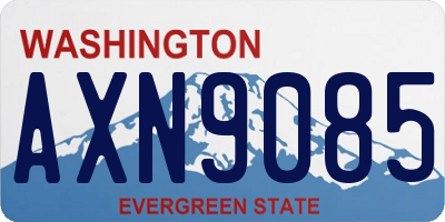 WA license plate AXN9085
