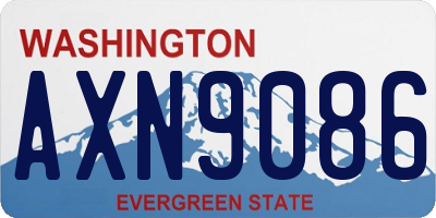 WA license plate AXN9086