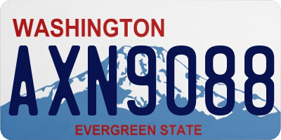 WA license plate AXN9088
