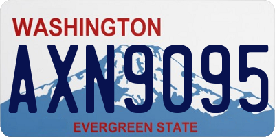 WA license plate AXN9095