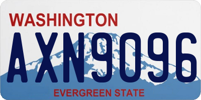 WA license plate AXN9096