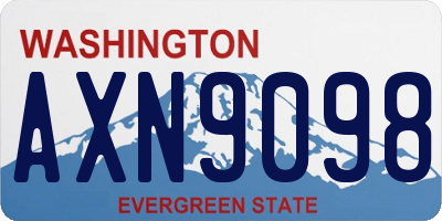 WA license plate AXN9098