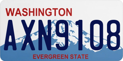 WA license plate AXN9108