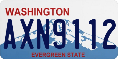 WA license plate AXN9112