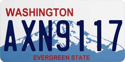 WA license plate AXN9117