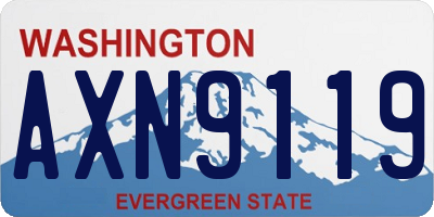 WA license plate AXN9119