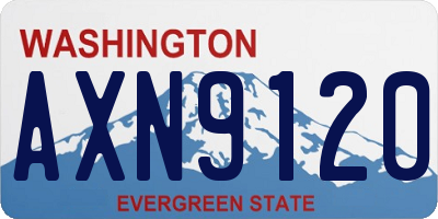 WA license plate AXN9120