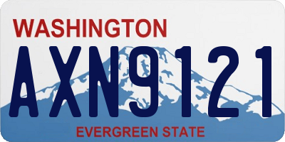 WA license plate AXN9121