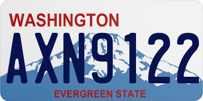 WA license plate AXN9122