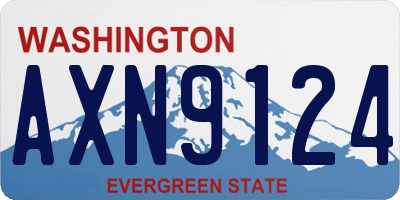 WA license plate AXN9124
