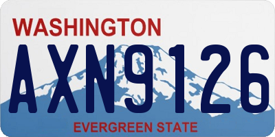WA license plate AXN9126