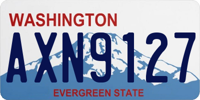 WA license plate AXN9127