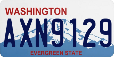 WA license plate AXN9129