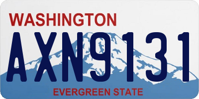 WA license plate AXN9131
