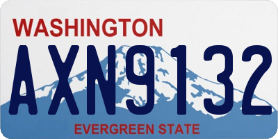 WA license plate AXN9132