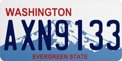 WA license plate AXN9133