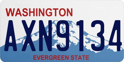 WA license plate AXN9134