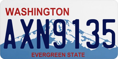 WA license plate AXN9135