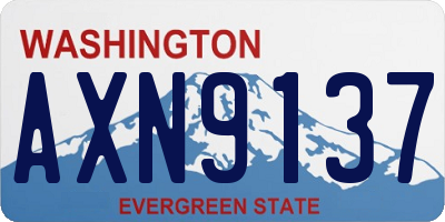 WA license plate AXN9137