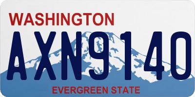 WA license plate AXN9140