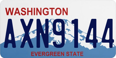 WA license plate AXN9144