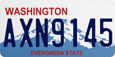 WA license plate AXN9145