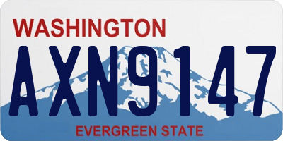 WA license plate AXN9147