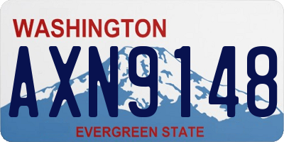 WA license plate AXN9148