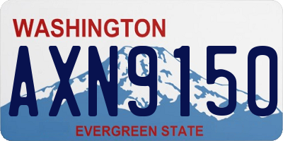 WA license plate AXN9150