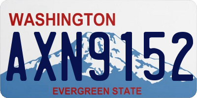 WA license plate AXN9152
