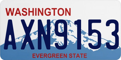 WA license plate AXN9153
