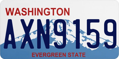 WA license plate AXN9159
