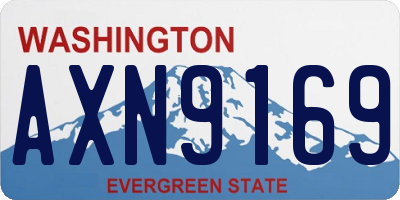 WA license plate AXN9169