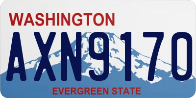 WA license plate AXN9170