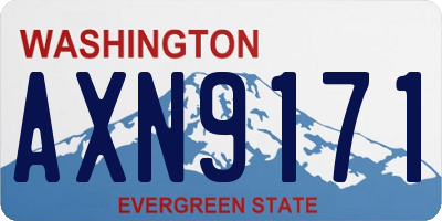 WA license plate AXN9171