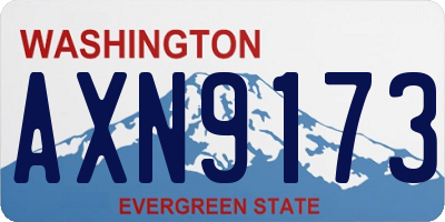 WA license plate AXN9173